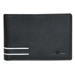 Buxton Men's Black Luciano Front Pocket Slim Bi-fold Wallet
