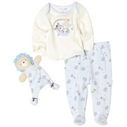 Vitamins Baby Boys Lion Footed Pajama Set with Blanket Buddy