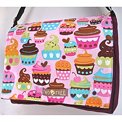 Two Trees Designs Purple Delectable Cupcakes Messenger Bag