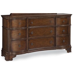 British Heritage Mahogany 9-drawer Dresser