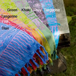 Rayon Batik Crinkled Vibrant Scarf (Indonesia)