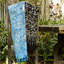 Rayon Batik Fall Color Shawl (Indonesia)