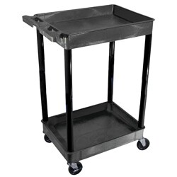 Luxor Black 2-Tub Utility Cart
