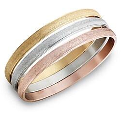 Stainless Steel Stackable 3-pc Bangle Bracelet Set