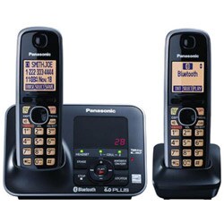 Panasonic KX-TG7622B DECT 6.0 Cordless Phone with 2 Handsets (Refurbished)