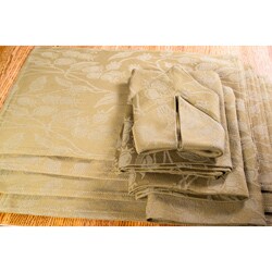 Floral Sage Green Placemat and Napkin 8pc Set 