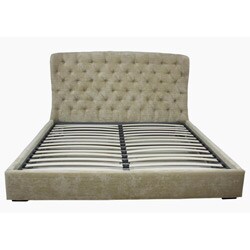 Presidio Cream Tufted Upholstered Eastern King-size Bed