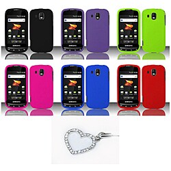 Samsung Transform Ultra M930 Rubberized Protector Case with Heart Shape Charm