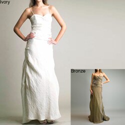 Issue New York Women's Crinkled Long Train Gown