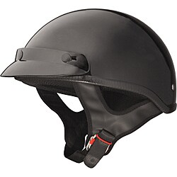 Fuel Helmets Black Motorcycle Half Helmet