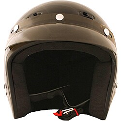 Fuel Helmets Black Open Face Motorcycle Helmet