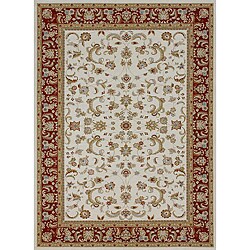 Primeval Ivory/ Red Oriental Rug (11'2 x 14'6)