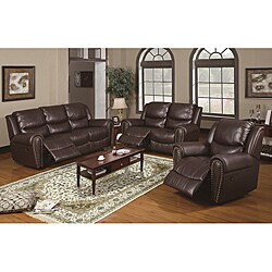 Nailhead 3-piece Living Room Sofa Set