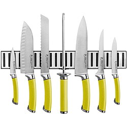 Ginsu Shoku Stainless Steel Spiced Pear 8-piece Cutlery Set with Magnetic Storage Bar