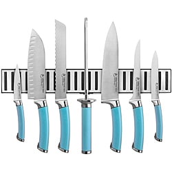 Ginsu Shoku Stainless Steel Frost 8-piece Cutlery Set with Magnetic Storage Bar