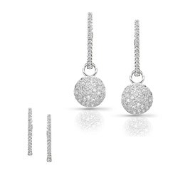 14k White Gold 3/4ct TDW Diamond Earrings (I-J, I1-I2)