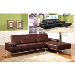 Brix 2-piece Leatherette Sectional Sofa