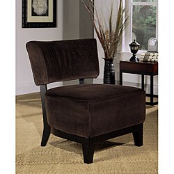 London Dark Brown Fabric Chair