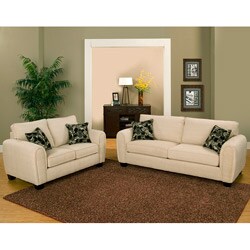 Summer Chenille Fabric 2-piece Sofa and Loveseat Set