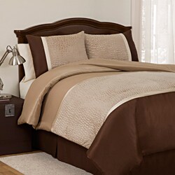 Lush Decor Taupe Animal Plush Twin-size 3-piece Comforter Set