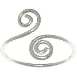 Elegant S-Curve Sterling Silver Adjustable Toe Ring