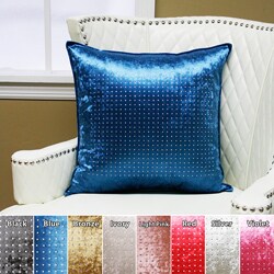 Checker Rhinestone Stud Velvet Pillow 19 x 19 (Set of 2)