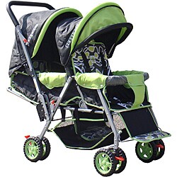 BeBeLove Green Tandem Stroller 
