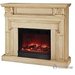 Real Flame Kristine White Antique Electric Fireplace