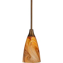 Woodbridge Lighting 1-light Marbled Bronze Mini Pendant