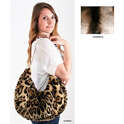 Marlo Lorenz Medium Uptown Printed Faux Fur Hobo Bag
