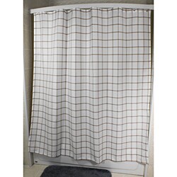 Lincoln Champagne Grid Shower Curtain