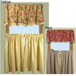 Climbing Roses Tier 36-inch Curtain Set