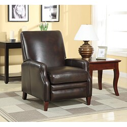 New Creations Espresso Cleburne Leather Recliner