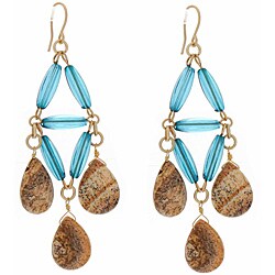 NEXTE Jewelry Genuine Natural Jasper  Dangle Earrings