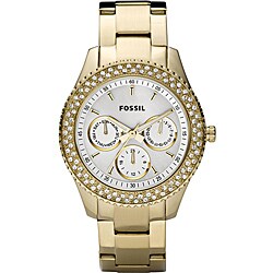 Fossil Women's 'Stella' Goldtone Stainless Steel Multifunction Glitz Watch