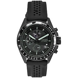 Fossil Men's 'Decker' Rubber Strap Chronograph Watch