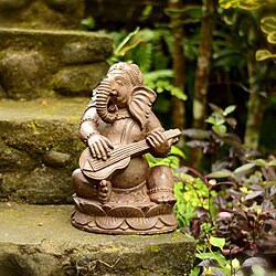 Stone Sitar Elephant Ganesha Statue (Indonesia)