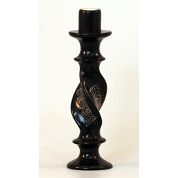 Hand-Carved African Soapstone Candlesticks (Kenya)