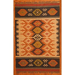 Indo Tribal Kilim Wool Rug (4' x 6')