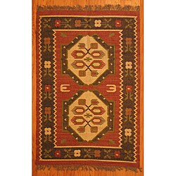 Indo Tribal Kilim Wool Rug (4' x 6')