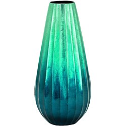 Casa Cortes Mykonos Tall Ceramic Vase - Aqua