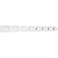 White Eight Light Vanity