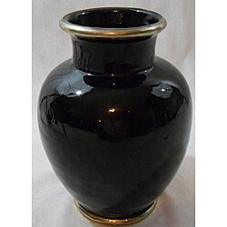 Ceramic Vase with Silver Trim (Morocco)