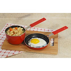 Mini saucepan 3/4QT and mini frypan set with non stick coating 5 1/2