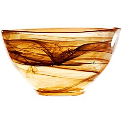 ARDA GLASS Allure Alabaster Brown/Amber Salad Bowl