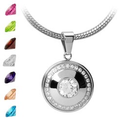 Inox Stainless Steel Multi-stone Necklace