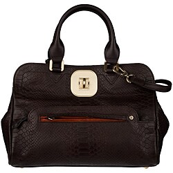 Longchamp Gatsby Embossed Leather Tote Bag