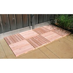 36 Square Feet of Redwood Deck Tiles