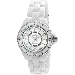 Peugeot Women's Swiss Ceramic White Sport Bezel Watch