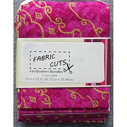 Fabric Cuts in Bright Pink and Gold